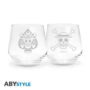 set 2 vasos luffy y ace one piece